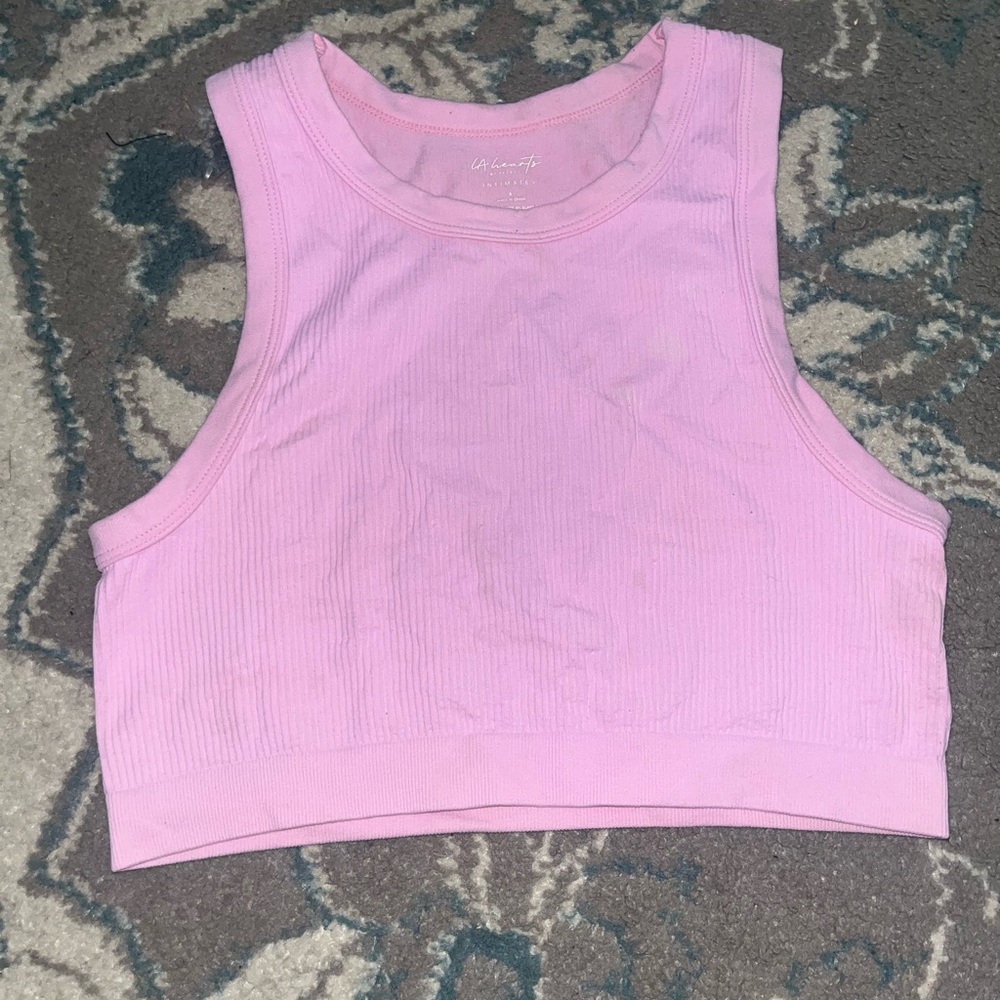 pink pacsun la hearts crop top